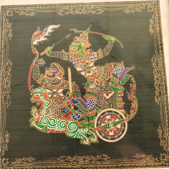 Vintage Other - Street Vintage 1960 Thai silk tapestry painting